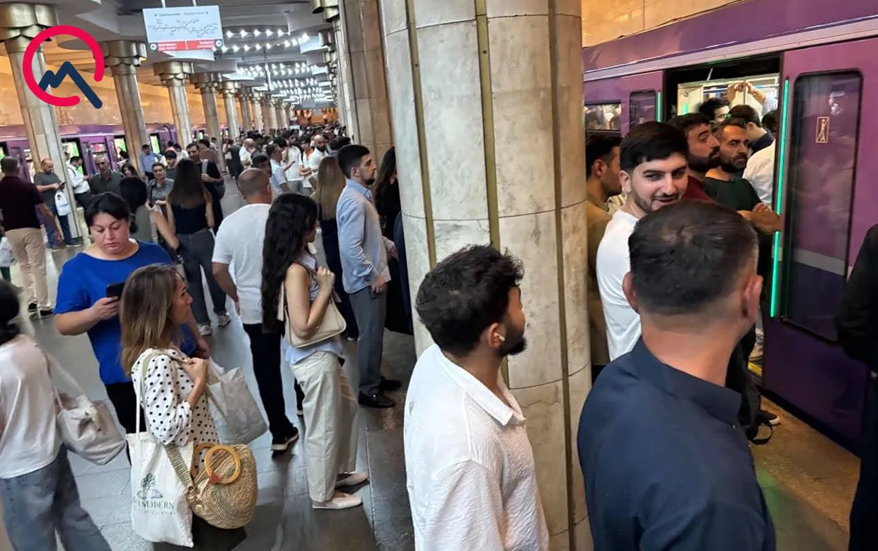 Bakı metrosunda problem - Stansiyalarda izdiham yaranıb - Yenilənib
